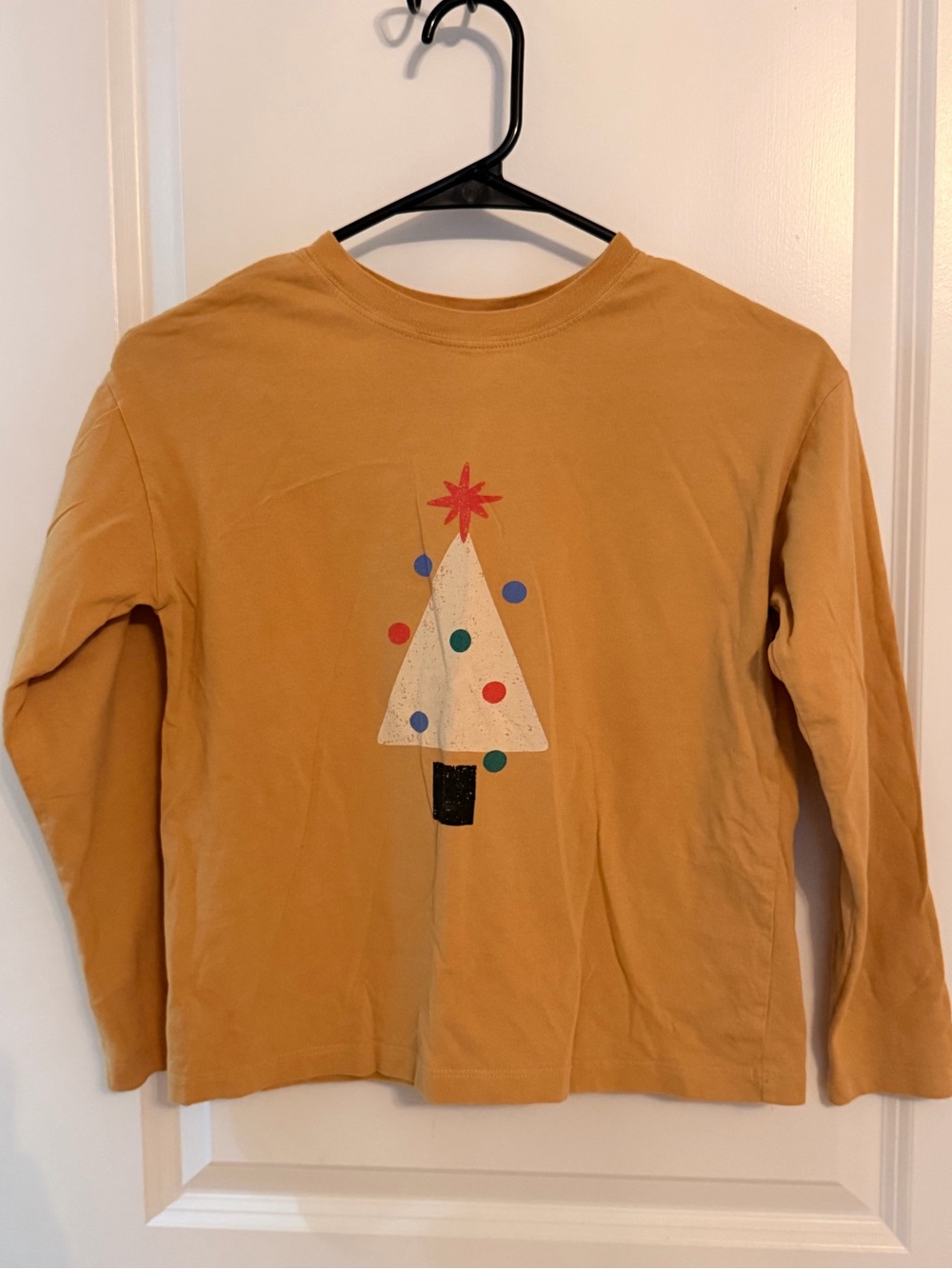 Hanna Andersson Christmas Tree Graphic Long Sleeve Tee Kids Size 8 (130 cm)